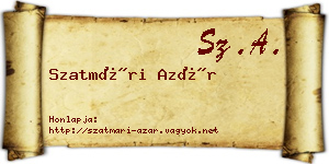Szatmári Azár névjegykártya